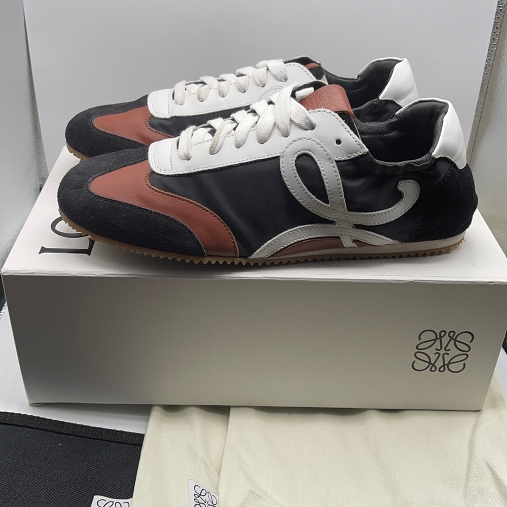 Loewe Sneakers, Size 10, Black, Brown and White.